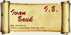 Ivan Bauk vizit kartica